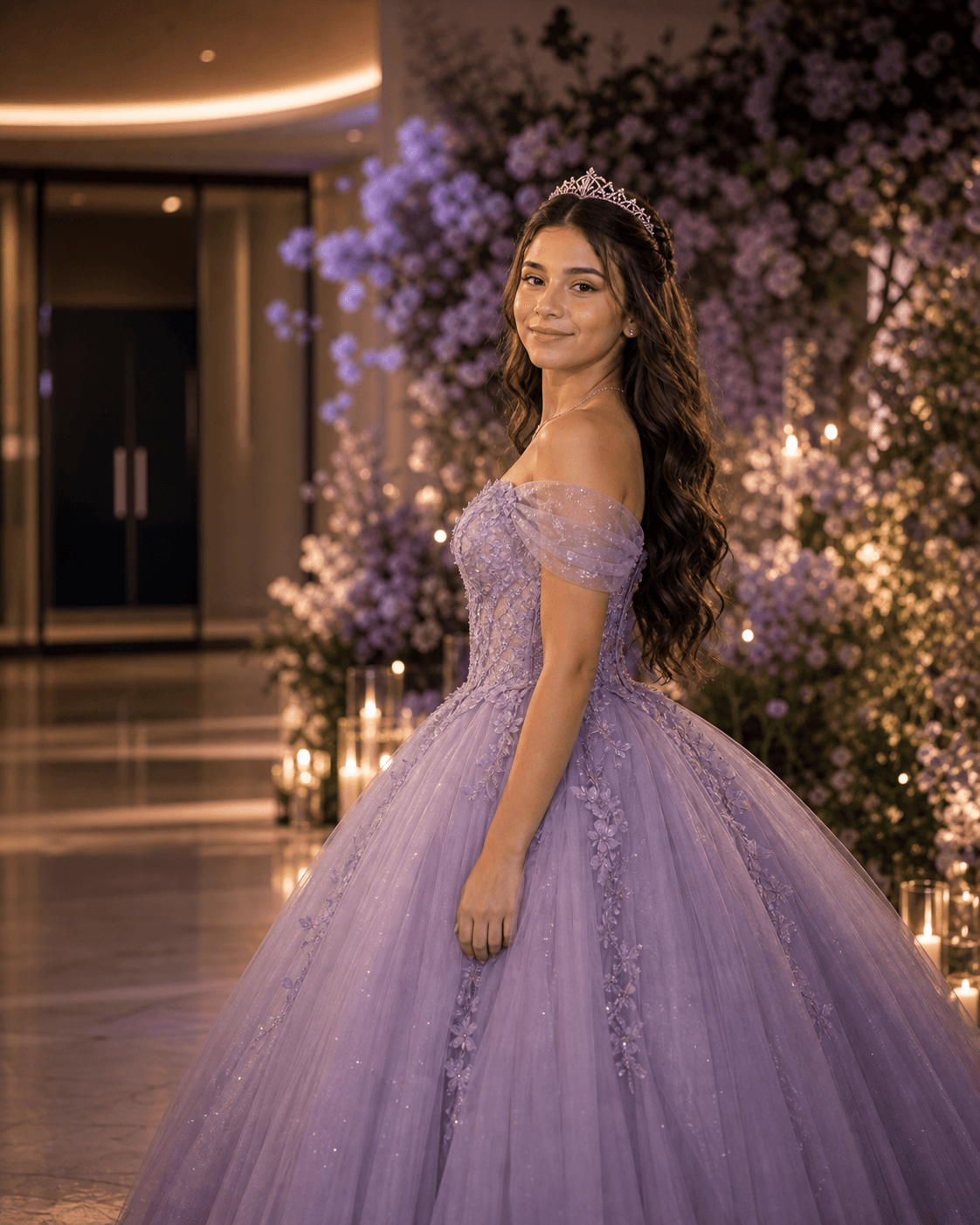 Emilia en una segunda pose editorial para su invitación